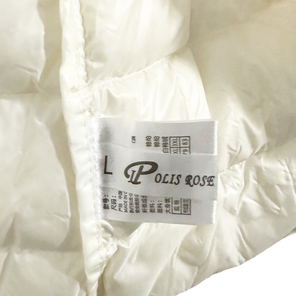 IPolis Rose White Lightweight Women’s Puffer Jacket in a Size Large - Picture 5 of 5